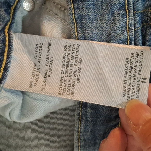 Denizen from Levi's Blue Denim Cropped Jeans size 14 - Picture 3 of 7